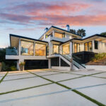 Dusk exterior at Coastal Estate Malibu luxury villa