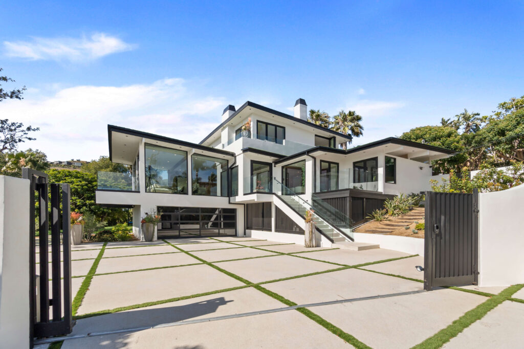 Outdoor lounge at Coastal Estate Malibu luxury estate