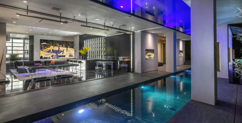 Primary suite shower at Strip Casa West Hollywood luxury villa