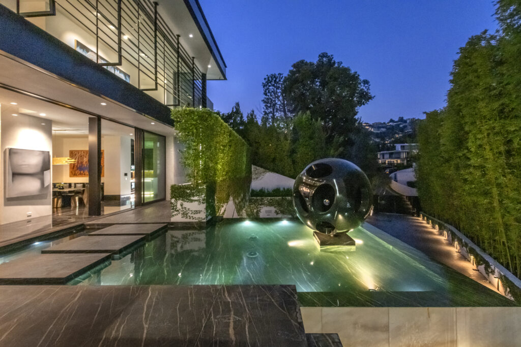 Golden hour sunset at Strip Casa West Hollywood luxury rental