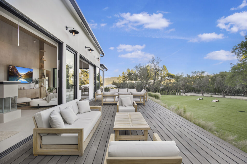 Estate grounds at Tide Pavilion Malibu luxury estate