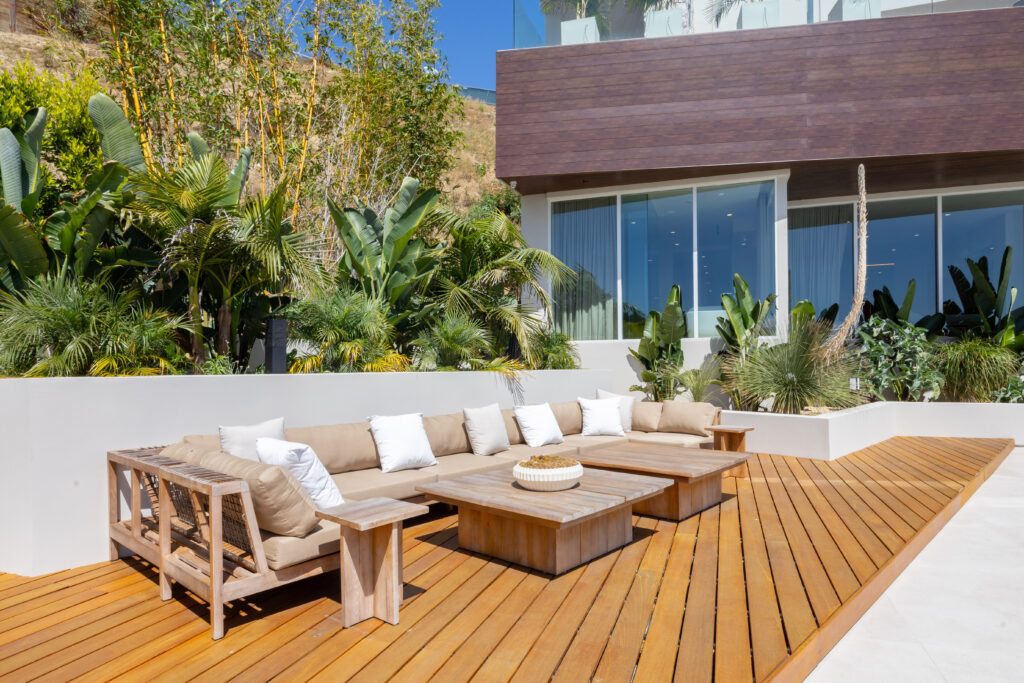 Sparkling pool at Tuscan Sanctuary West Hollywood luxury rental