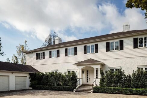 Dusk exterior at Carthay Estate Los Angeles luxury villa