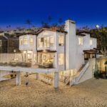 Grand facade of Cove Villa Malibu luxury rental