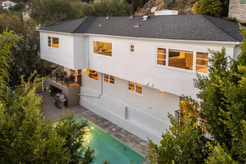 Aerial exterior view of Kings Casa West Hollywood luxury rental
