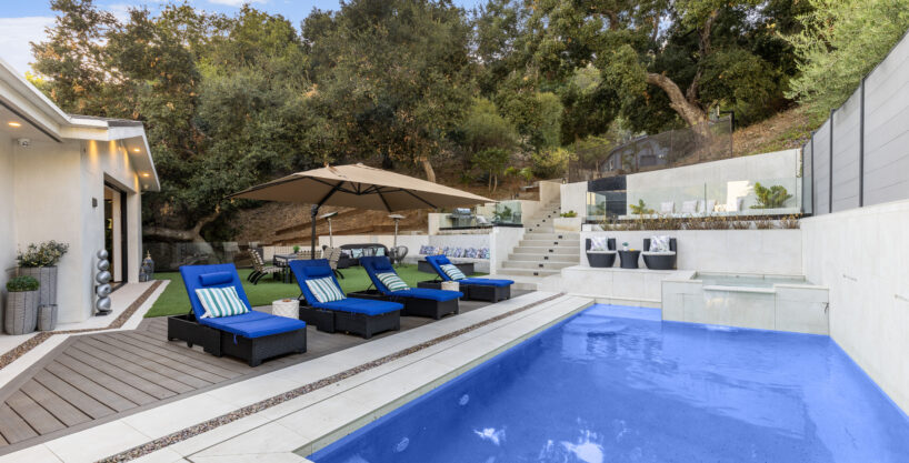 Lookout Sunset Hollywood Hills luxury vacation rental with private pool, canyon views, and modern architecture