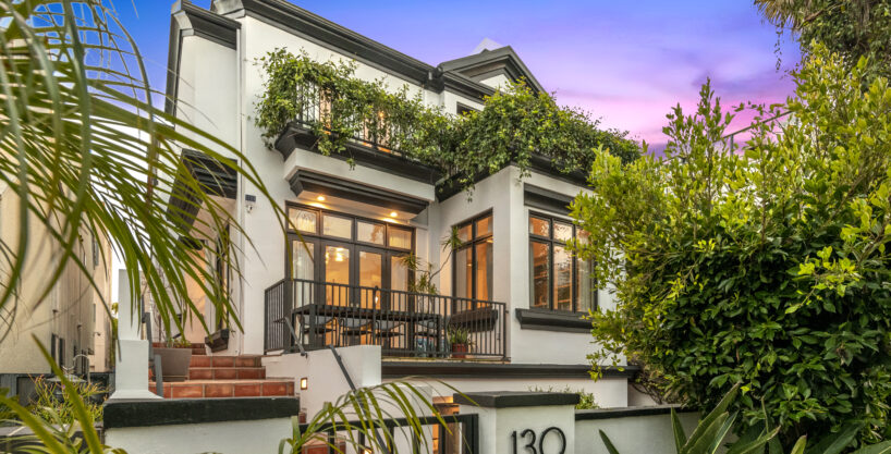 Grand facade of Marina Reserve Marina del Rey luxury estate