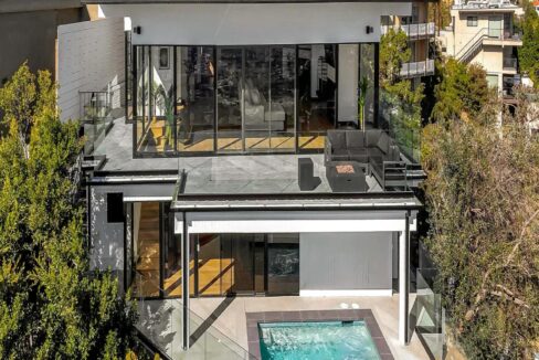 Pool terrace at Norma Skyline West Hollywood luxury villa