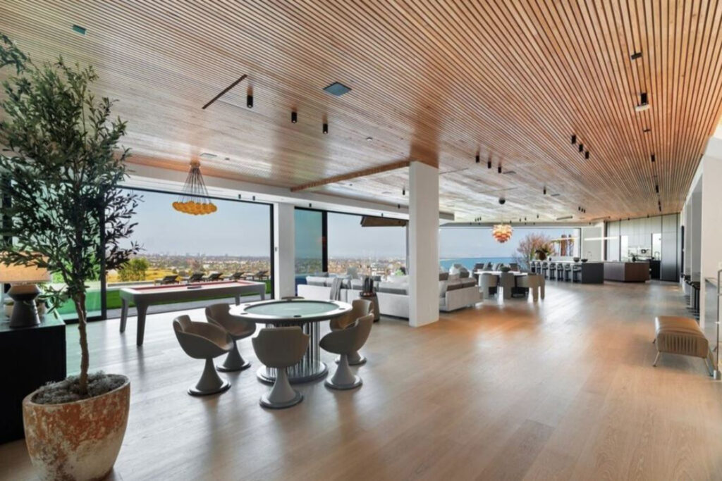Contemporary front exterior at Palisades Manor Pacific Palisades villa