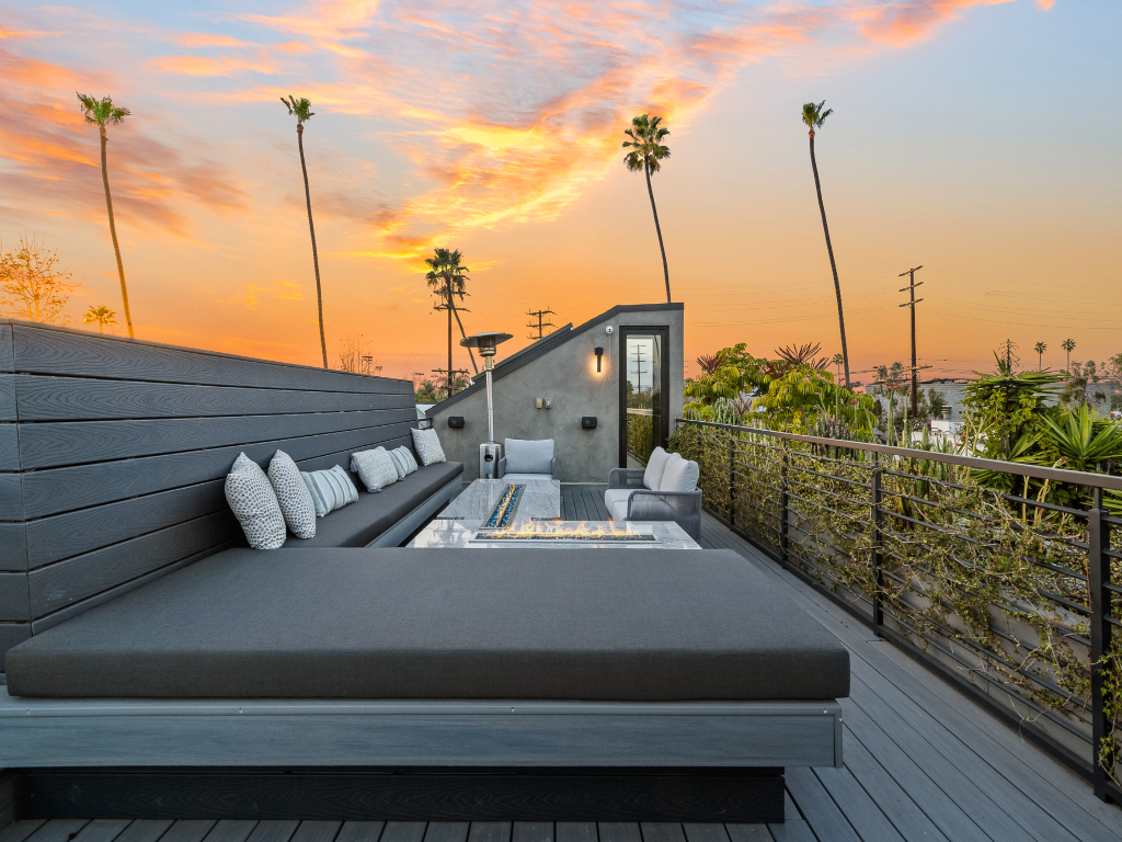 Private rooftop deck at Rose Maison Venice luxury estate