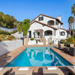 Landscaped exterior at Shoreline Hillside Malibu luxury villa