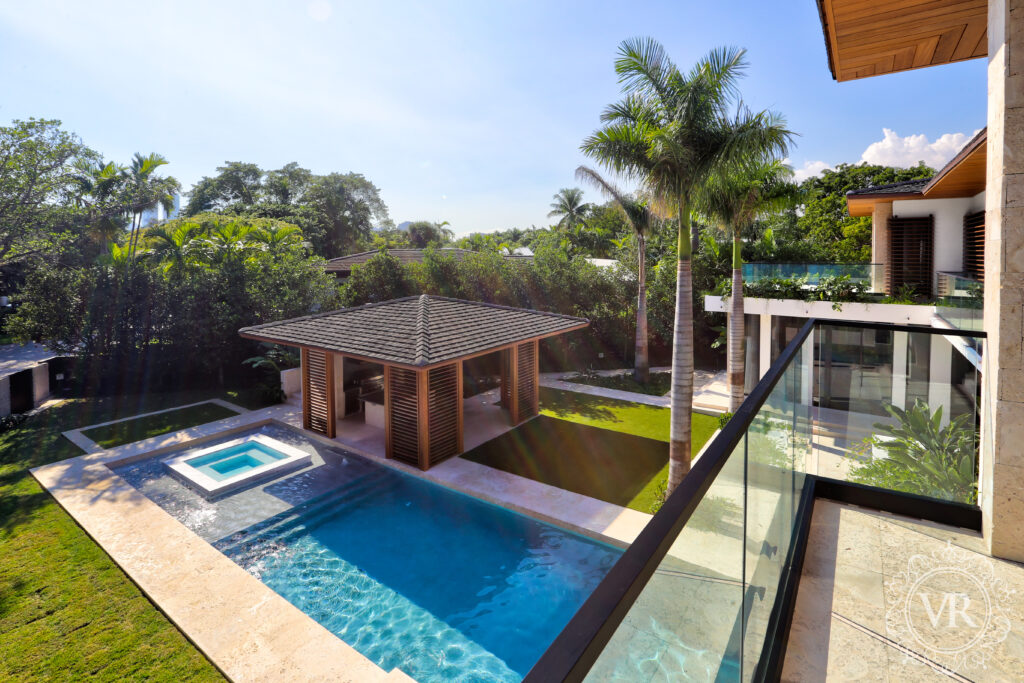 Villa Pointe contemporary exterior with pool view luxury villa