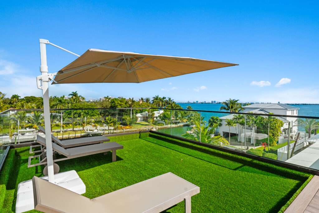 Villa Reverie exterior with manicured garden luxury villa