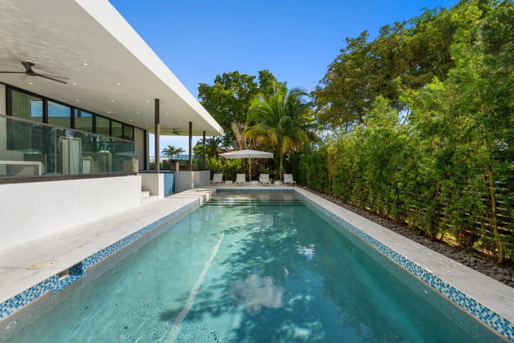 Villa Reverie resort-style pool with lounge luxury residence