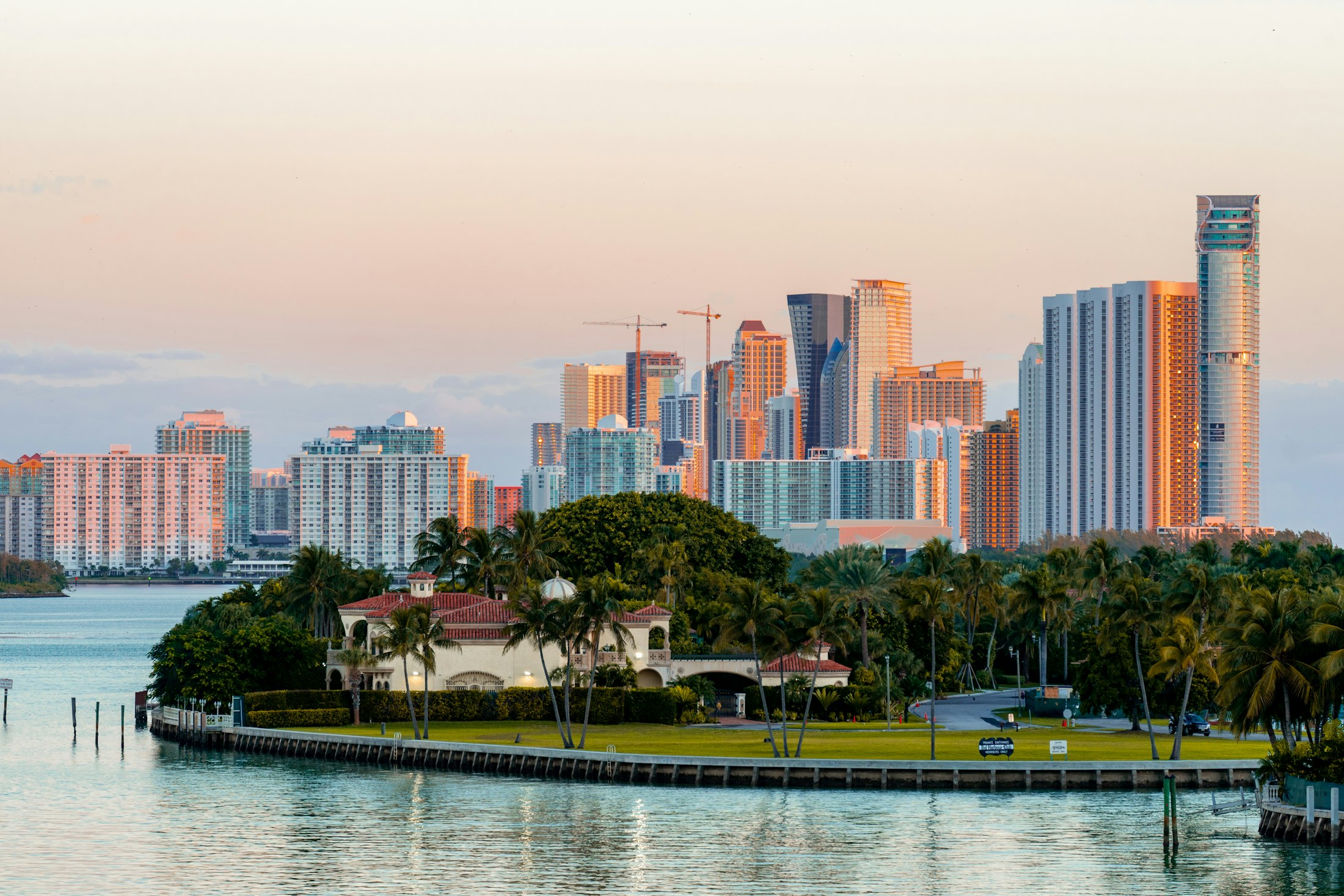 Bal Harbour waterfront and skyline in Miami