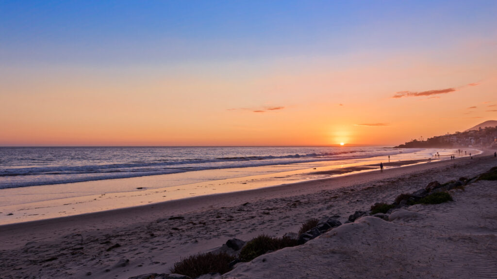Sunset over the Pacific at Broad Beach, Malibu