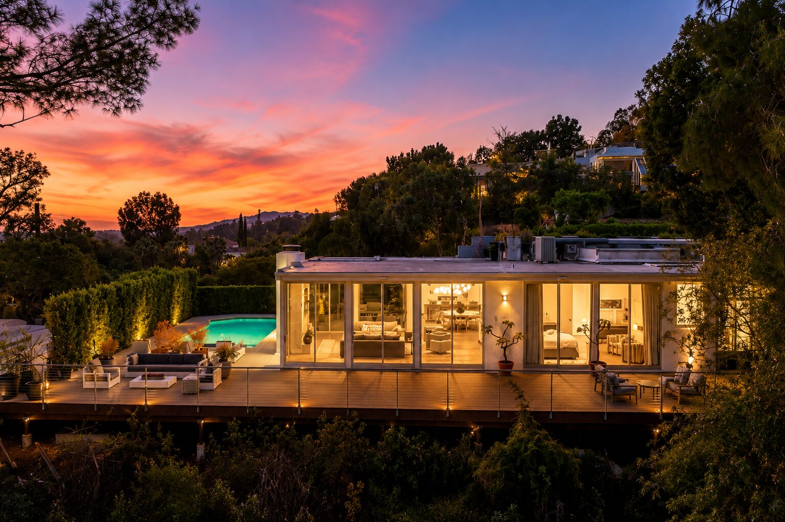 Cordell Courtyard Villa, luxury villa rental in the hills above the Sunset Strip