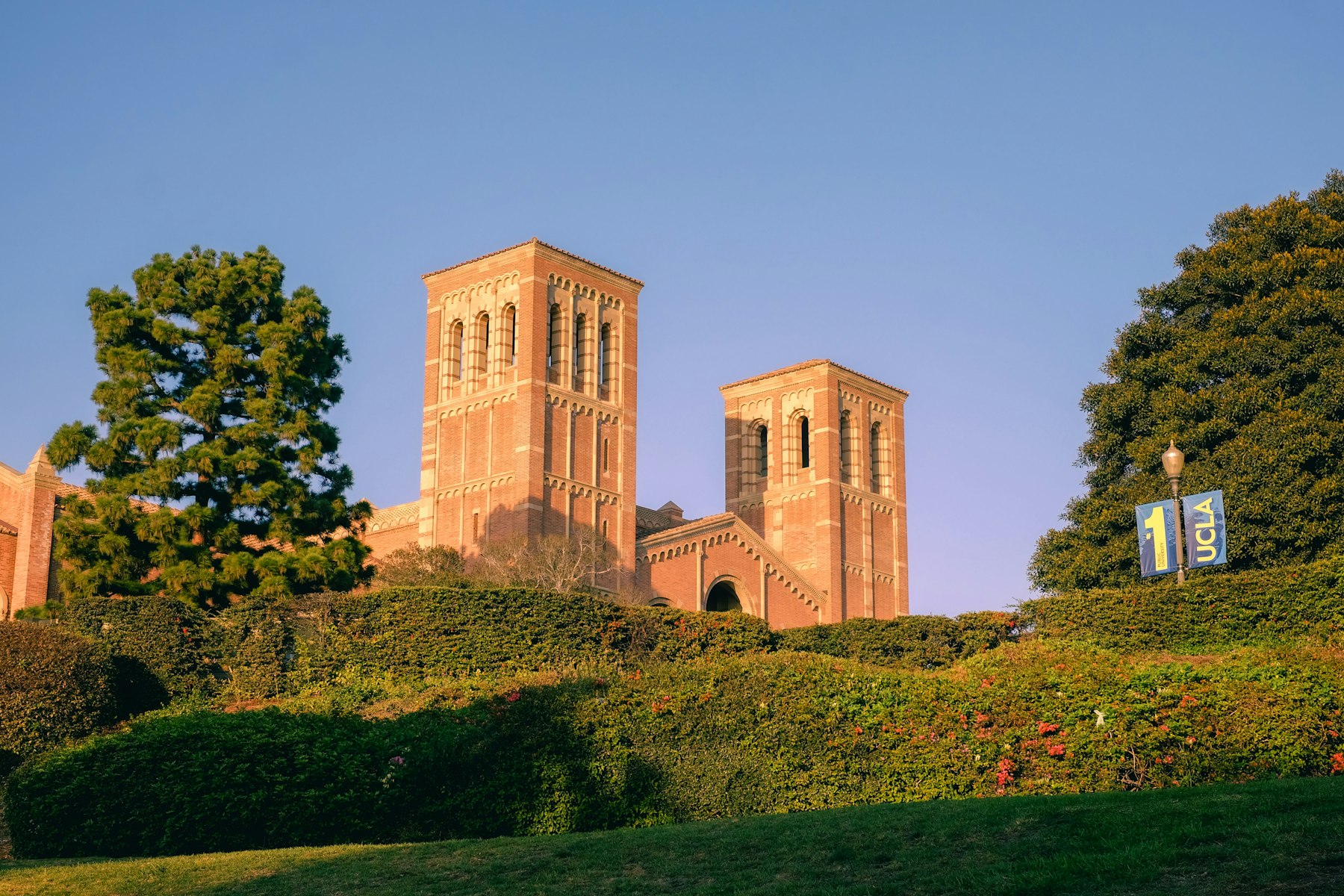 Royce Hall on the UCLA campus in Westwood, site of the 2028 Olympic and Paralympic Village